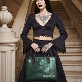 "Frankenstein" Mortuary Moss - Black Interior - Leather Handbag - CLEAROUT