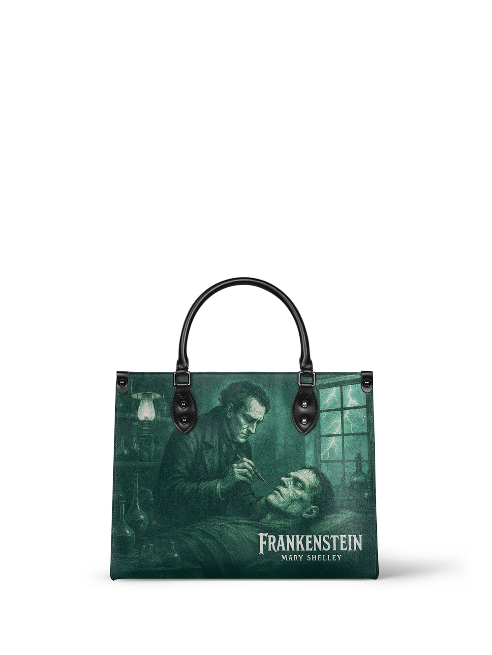 "Frankenstein" Mortuary Moss - Brown Interior - Leather Handbag