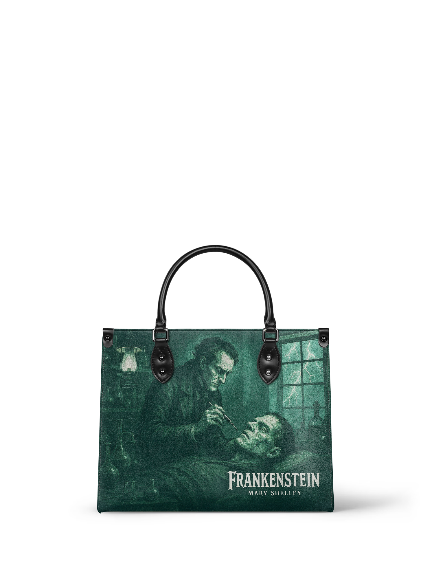 "Frankenstein" Mortuary Moss - Black Interior - Leather Handbag - Special Deal
