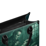 "Frankenstein" Mortuary Moss - Black Interior - Leather Handbag Matching Set - CLEAROUT