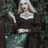 "Frankenstein" Mortuary Moss Leather Tote Bag