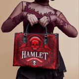 "Hamlet" The Red Room - Black Interior - Leather Handbag - CLEAROUT