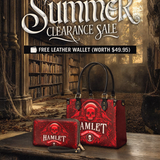 "Hamlet" The Red Room Small Leather Handbag Deal
