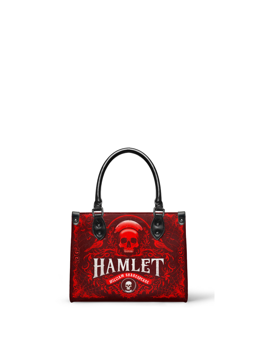 "Hamlet" The Red Room - Black Interior - Small Leather Handbag