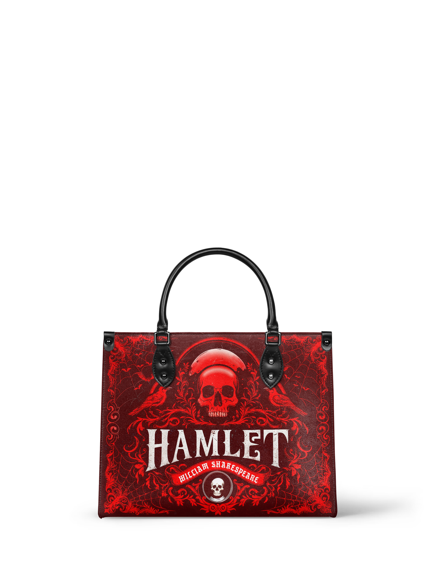 "Hamlet" The Red Room - Black Interior - Leather Handbag - Special Deal