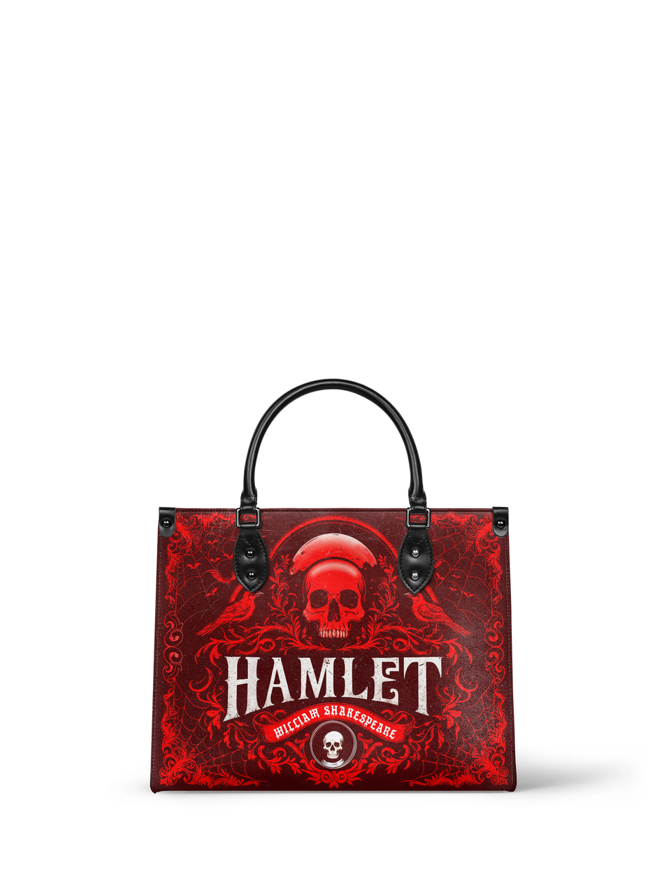 "Hamlet" The Red Room - Black Interior - Leather Handbag - Special Deal