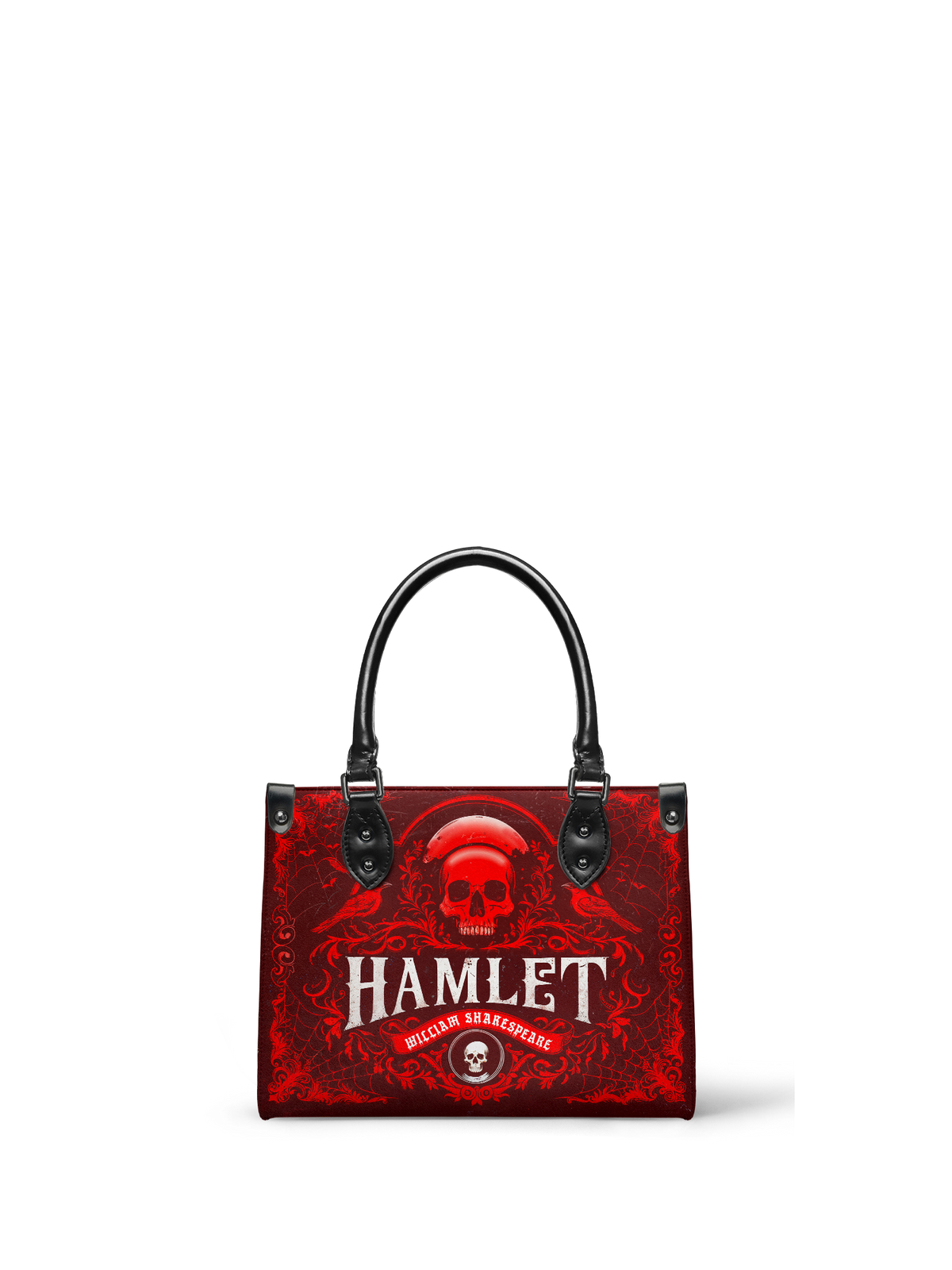 "Hamlet" The Red Room - Black Interior - Small Leather Handbag - FALL CLEARANCE DEAL