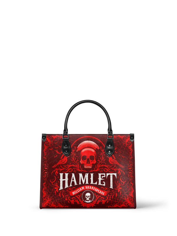 "Hamlet" The Red Room - Black Interior - Leather Handbag