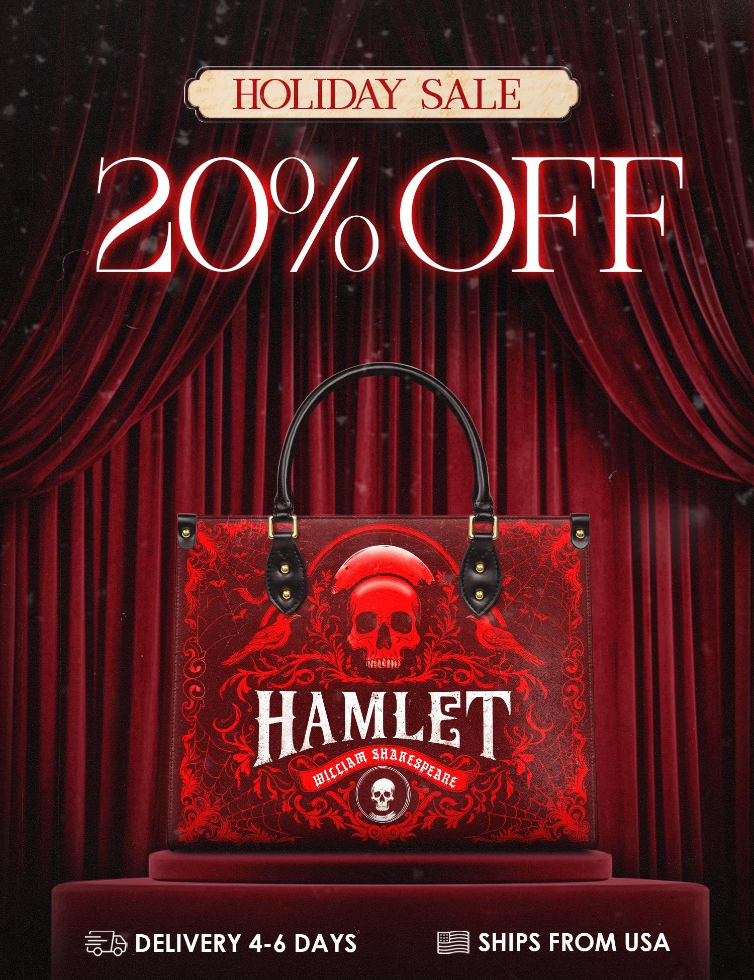 "Hamlet" The Red Room Leather Handbag Deal