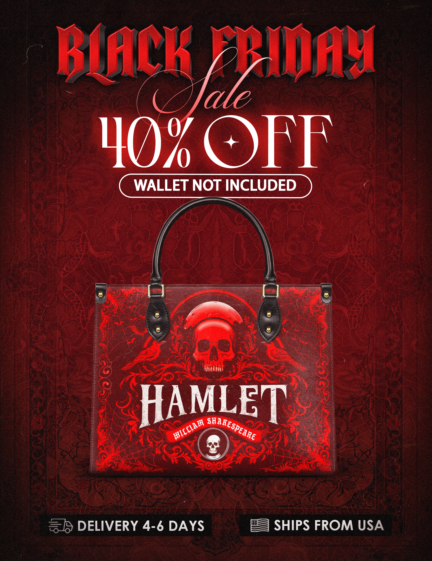 "Hamlet" The Red Room Leather Handbag Deal