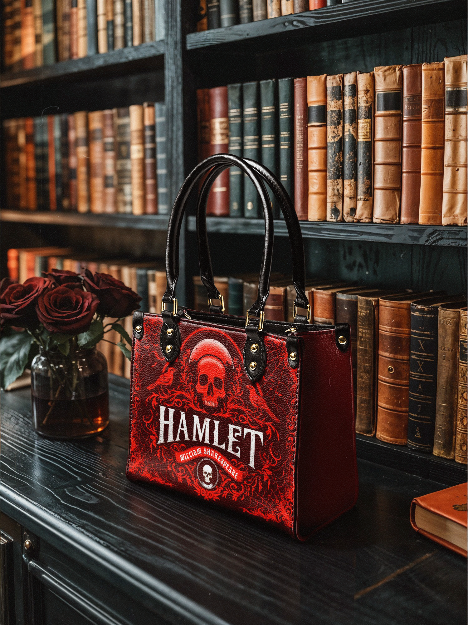 "Hamlet" The Red Room Small Leather Handbag - NEW WORKSHOP SALE