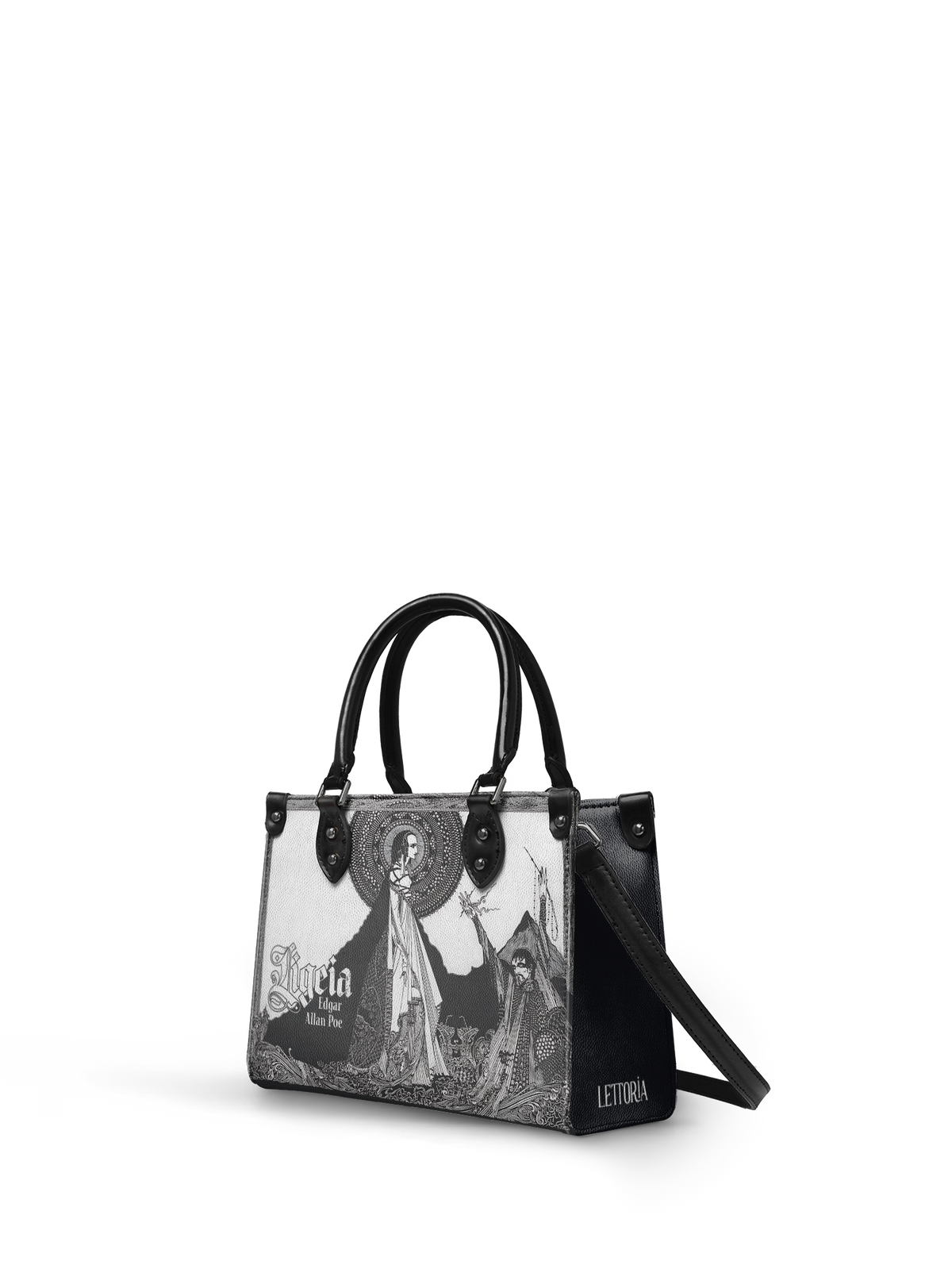 "Ligeia" - Black Interior - Small Leather Handbag - FALL DEAL