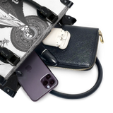"Ligeia" - Black Interior - Small Leather Handbag - CLEAROUT