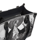 "Ligeia" - Black Interior - Small Leather Handbag - CLEAROUT