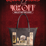Lovecraftian Black Leather Tote Bag Deal