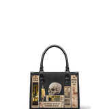 Lovecraftian Black - Black Interior - Small Leather Handbag - CLEAROUT