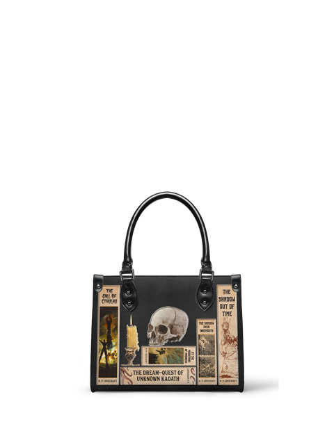 Lovecraftian Black - Black Interior - Small Leather Handbag - NEW WORKSHOP SALE