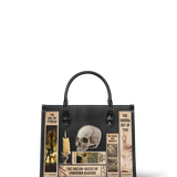 Lovecraftian Black - Black Interior - Leather Handbag Matching Set - CLEAROUT