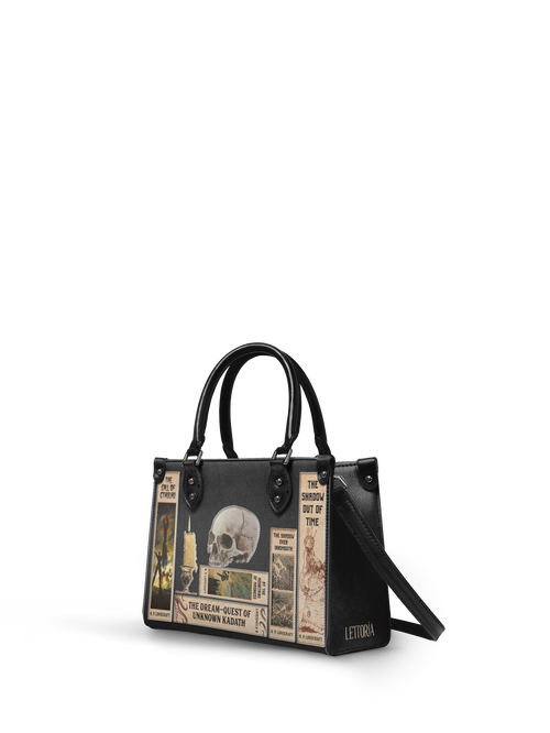 Lovecraftian Black - Black Interior - Small Leather Handbag