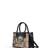 Lovecraftian Black - Black Interior - Small Leather Handbag - CLEAROUT