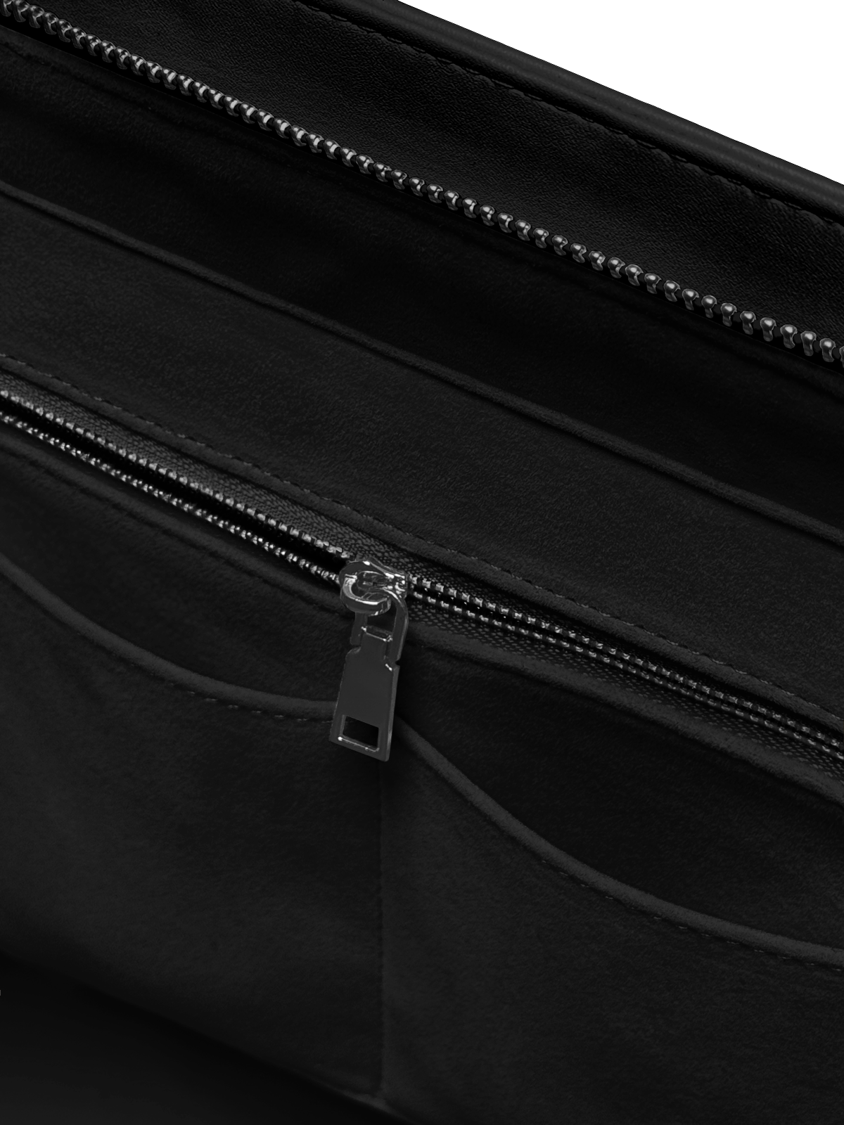 Lovecraftian Black - Black Interior - Small Leather Handbag - FALL CLEARANCE DEAL