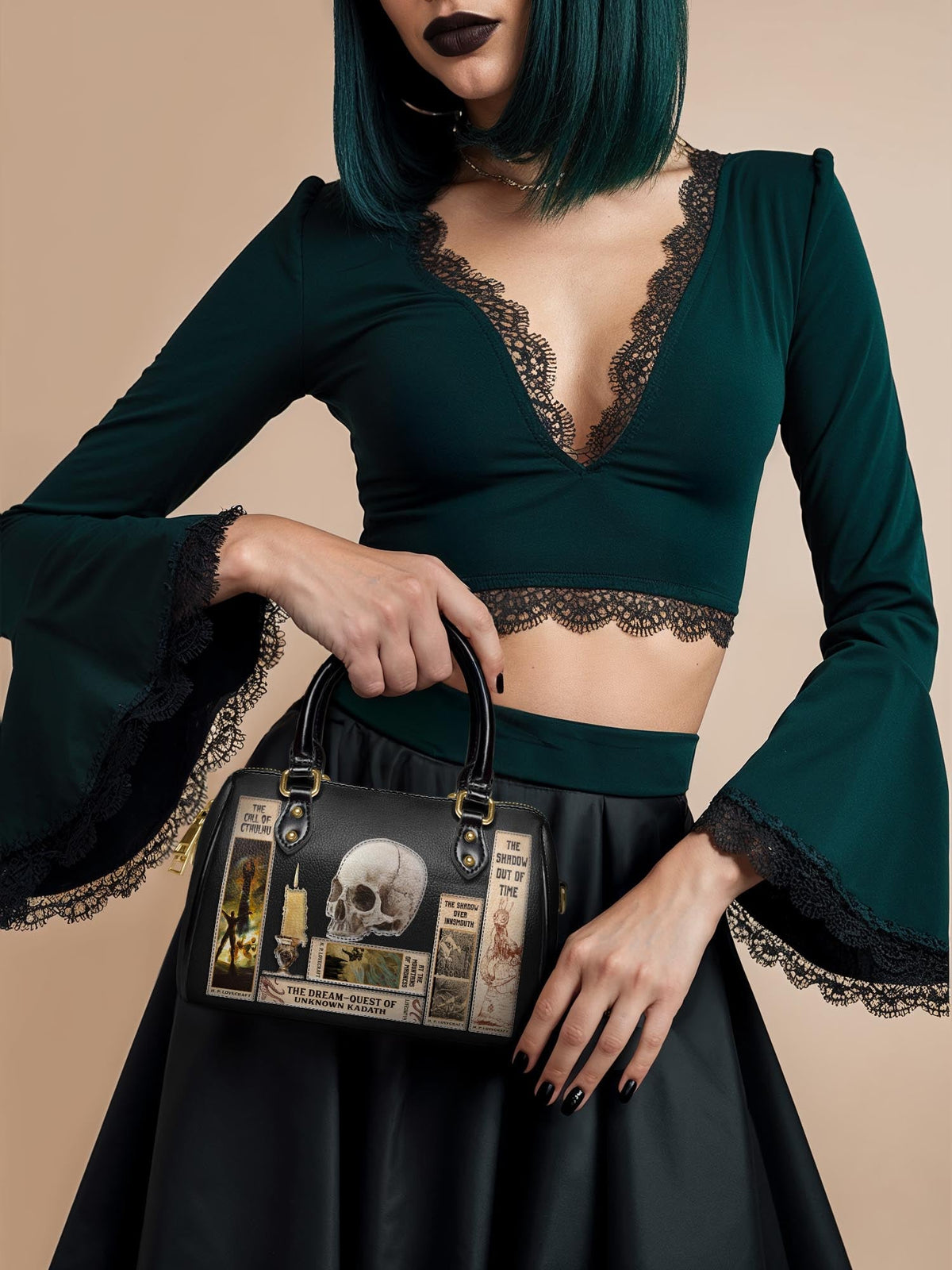 "Lovecraftian" Black Mini Satchel - EVERMORE DEAL