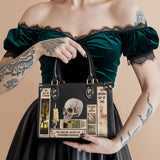 Lovecraftian Black Small Leather Handbag Special Deal