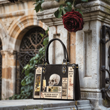 Lovecraftian Black Small Leather Handbag Special Deal