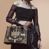 "Macbeth" - Black Interior - Leather Handbag Matching Set - CLEAROUT