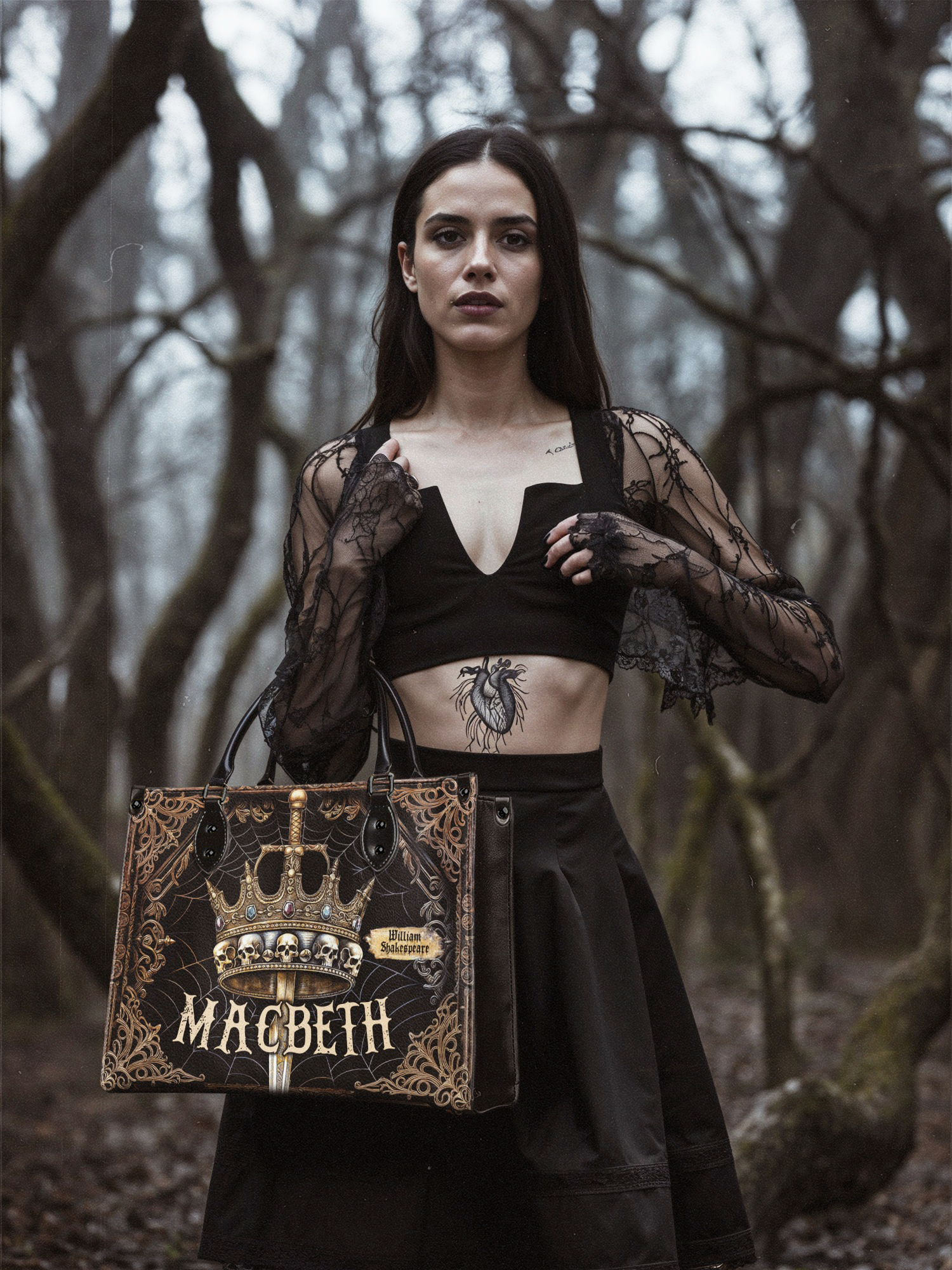 "Macbeth" - Brown Interior - Leather Handbag