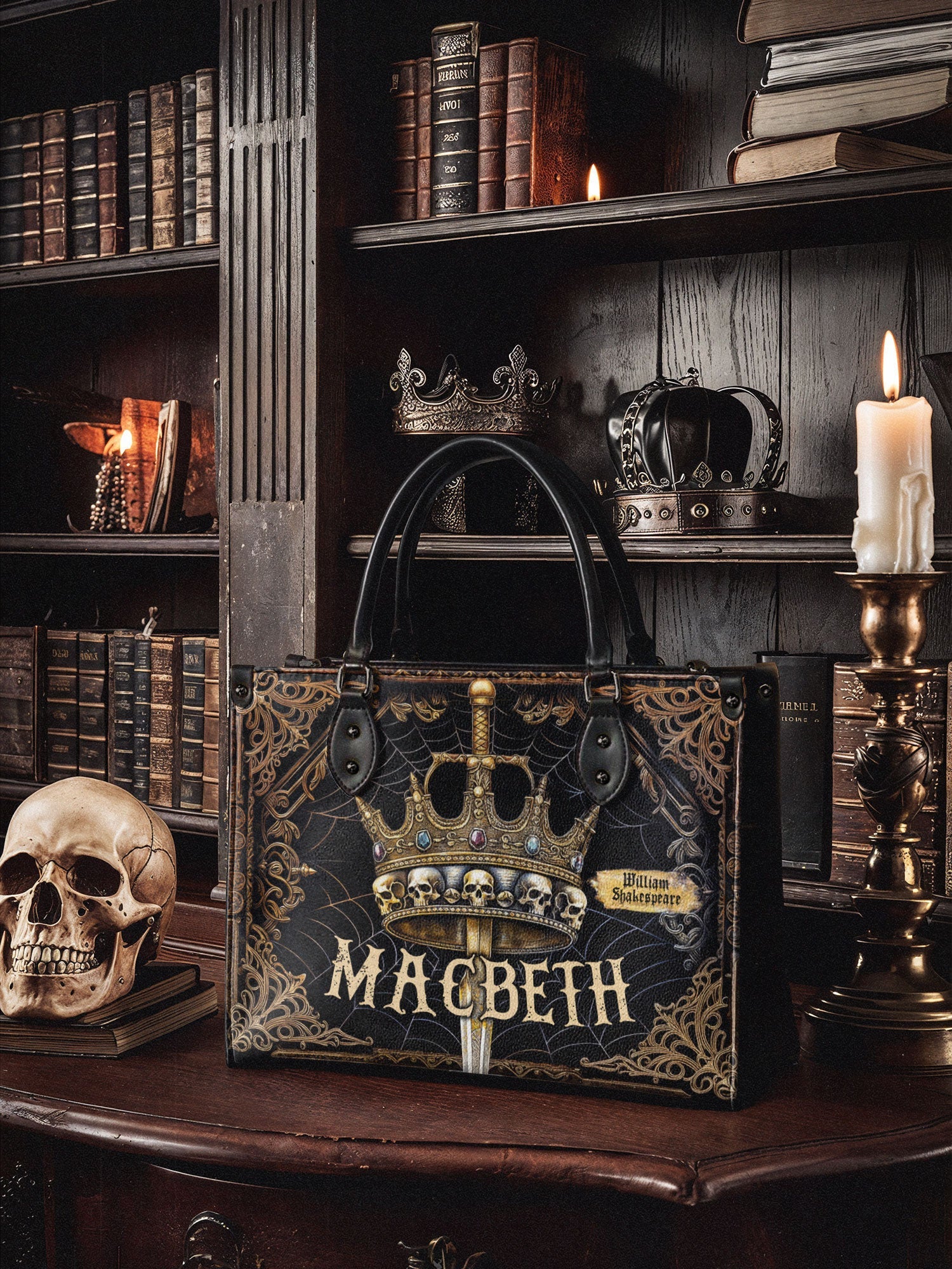 "Macbeth" - Brown Interior - Leather Handbag