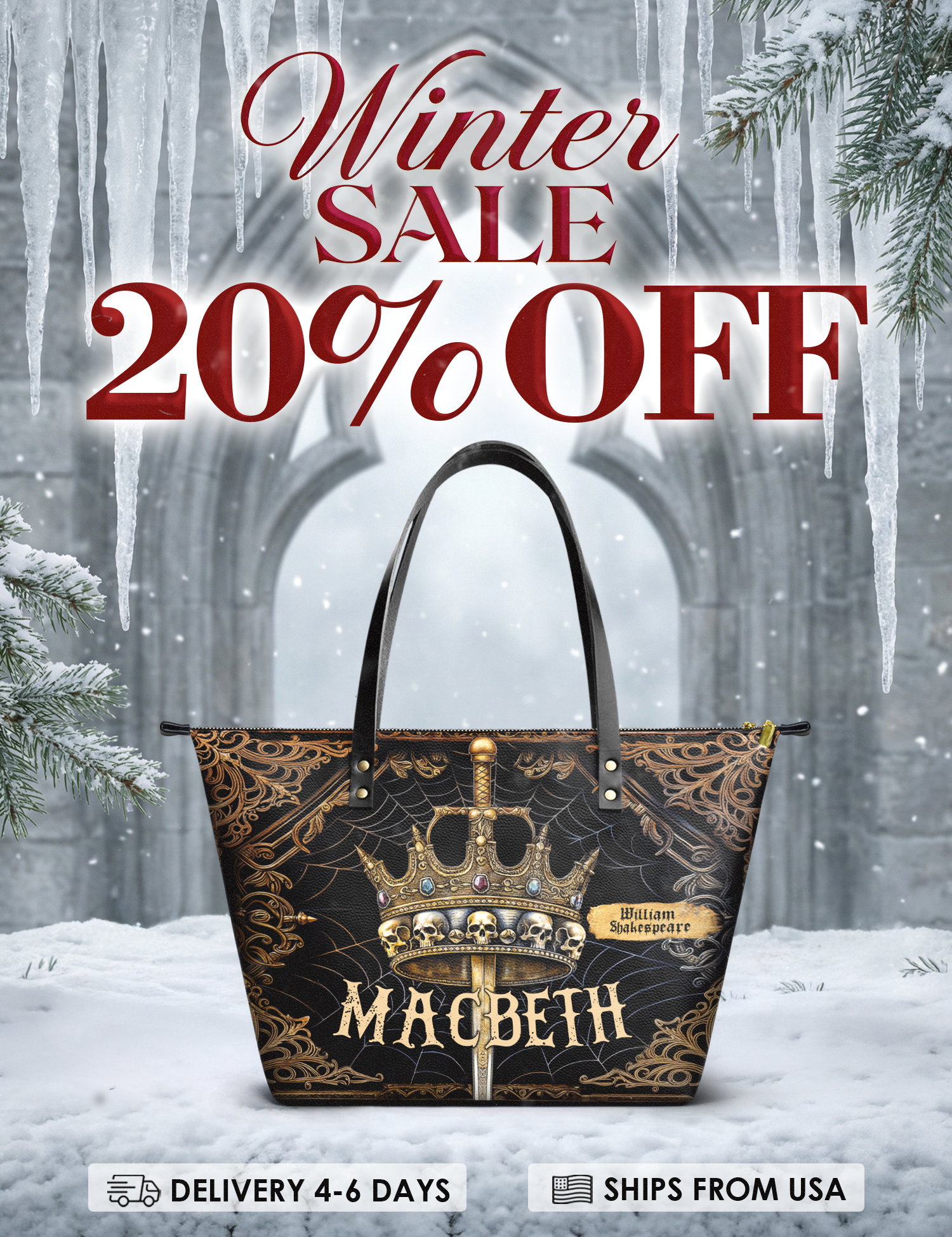 "Macbeth" Leather Tote Bag Deal