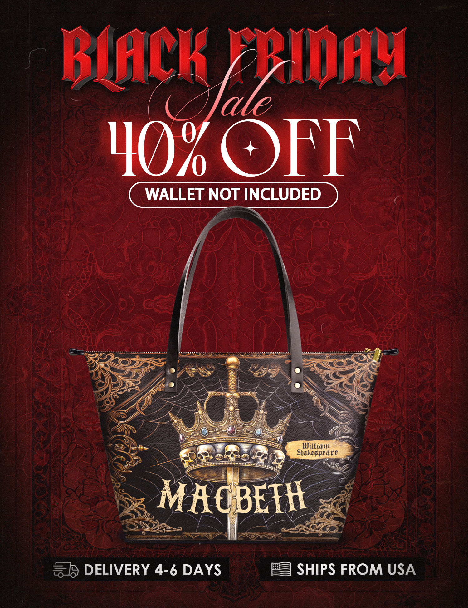 "Macbeth" Leather Tote Bag Deal