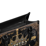 "Macbeth" - Black Interior - Leather Handbag Matching Set - CLEAROUT