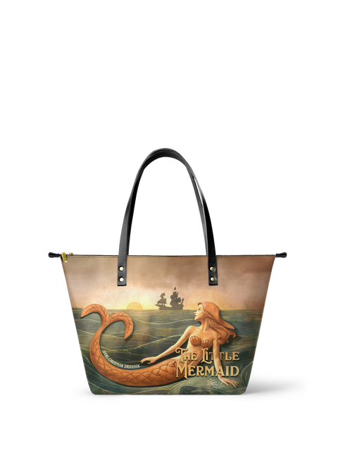 "Mermaid’s Sacrifice" Leather Tote Bag