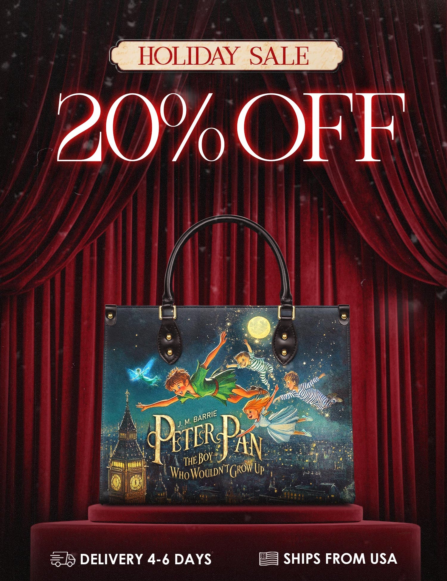 "Neverland Sky" Leather Handbag Deal