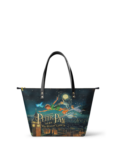 "Neverland Sky" Leather Tote Bag