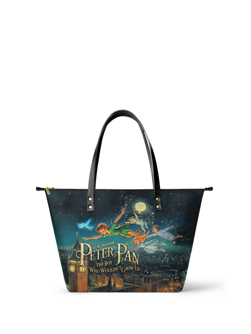 "Neverland Sky" Leather Tote Bag