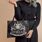 "Othello" - Black Interior - Leather Handbag Matching Set - CLEAROUT