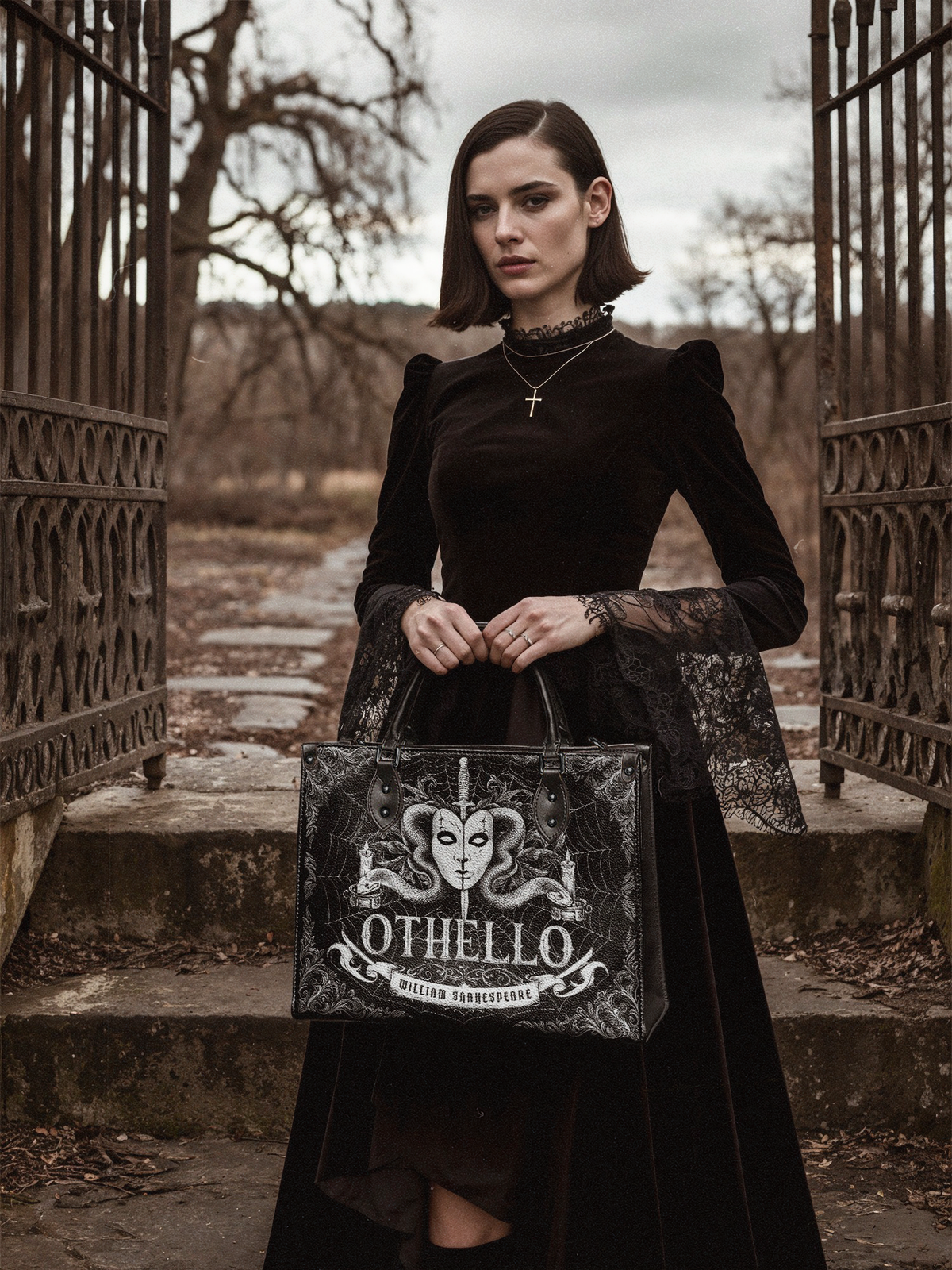 "Othello" - Black Interior - Leather Handbag - FALL DEAL