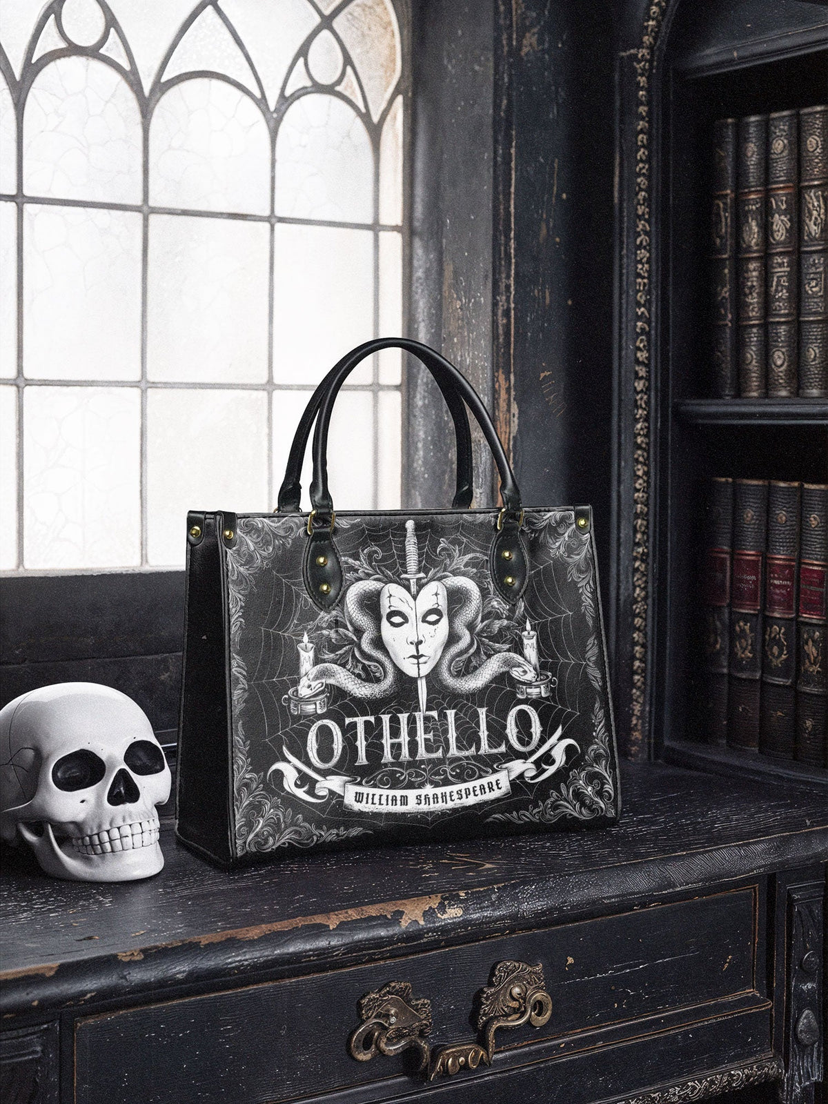 "Othello" Leather Handbag - NEVERMORE DEAL