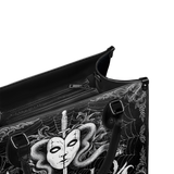 "Othello" - Black Interior - Leather Handbag Matching Set - CLEAROUT