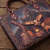 “Owl Post” Applique Leather Handbag Pre-order