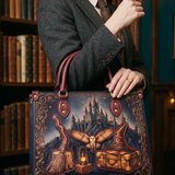“Owl Post” Applique Leather Handbag Pre-order