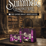 "The Codex of Gothic Tales" Violet Echo Small Leather Handbag Deal