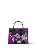 "The Codex of Gothic Tales" Violet Echo - Purple Interior - Leather Handbag