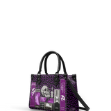 "The Codex of Gothic Tales" Violet Echo - Black Interior - Small Leather Handbag - CLEAROUT