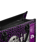 "The Codex of Gothic Tales" Violet Echo - Black Interior - Leather Handbag