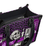 "The Codex of Gothic Tales" Violet Echo - Black Interior - Small Leather Handbag - CLEAROUT