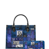 "Poe's Library" Midnight Ink Leather Handbag Deal